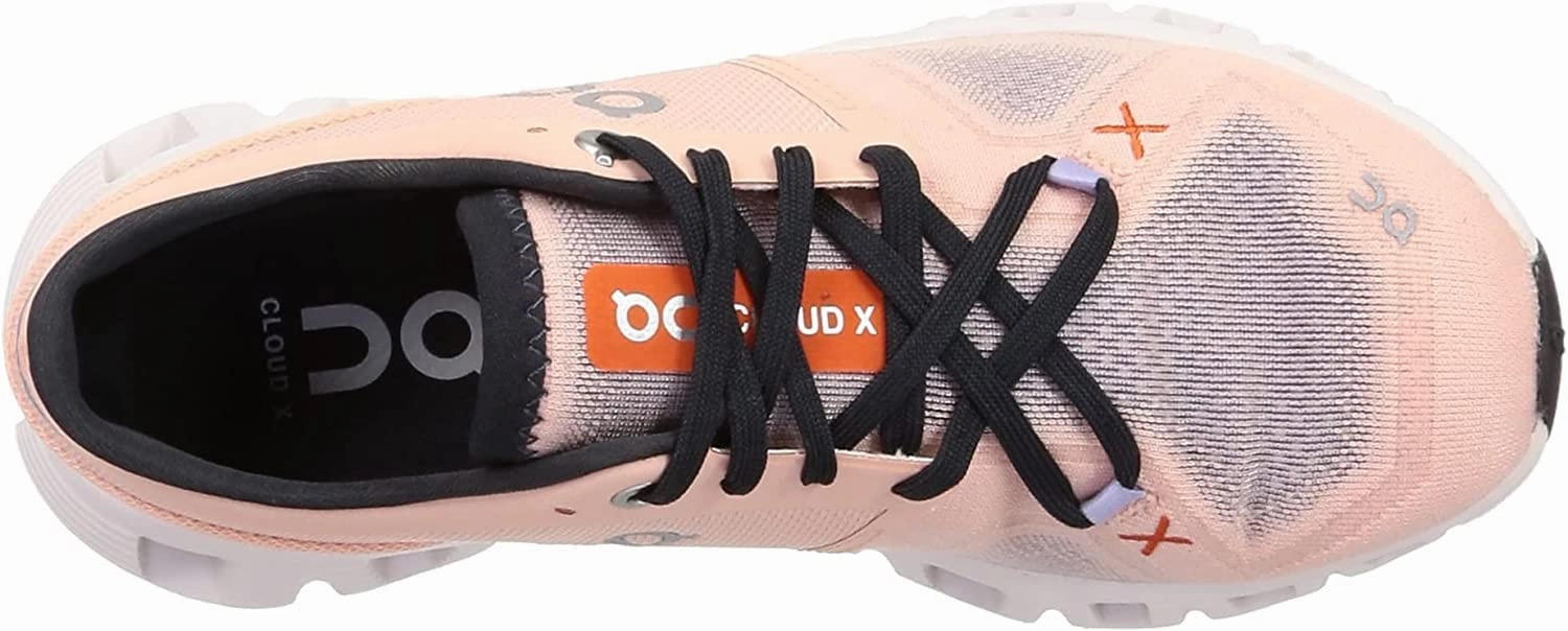 On Women's Cloud X 3 Sneakers, Rose/Sand, Pink, 11 Medium US