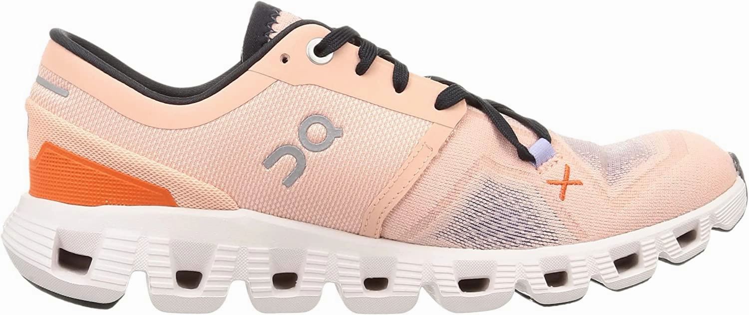On Women's Cloud X 3 Sneakers, Rose/Sand, Pink, 11 Medium US