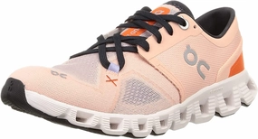 On Women's Cloud X 3 Sneakers, Rose/Sand, Pink, 11 Medium US