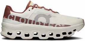 On Women's Cloudmonster 1 Running Shoes, Ivory/Ruby, 6.5 US