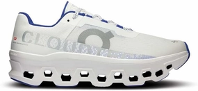 On Women's Cloudmonster 1 Running Shoes, White/Indigo, 8.5 US