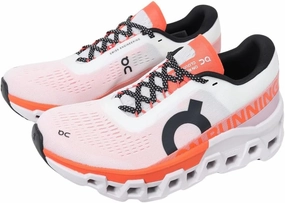 On Women's Cloudmonster 2 Running Shoes, Undyed/Flame, 8 US