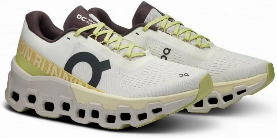 On Women's Cloudmonster 2 Running Shoes, Undyed/Zest, 6.5 US