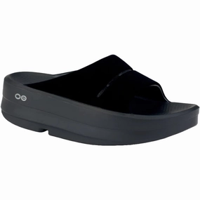 OOFOS OOmega OOahh Posh Sandal - Posh Black Shoes Oofos Women