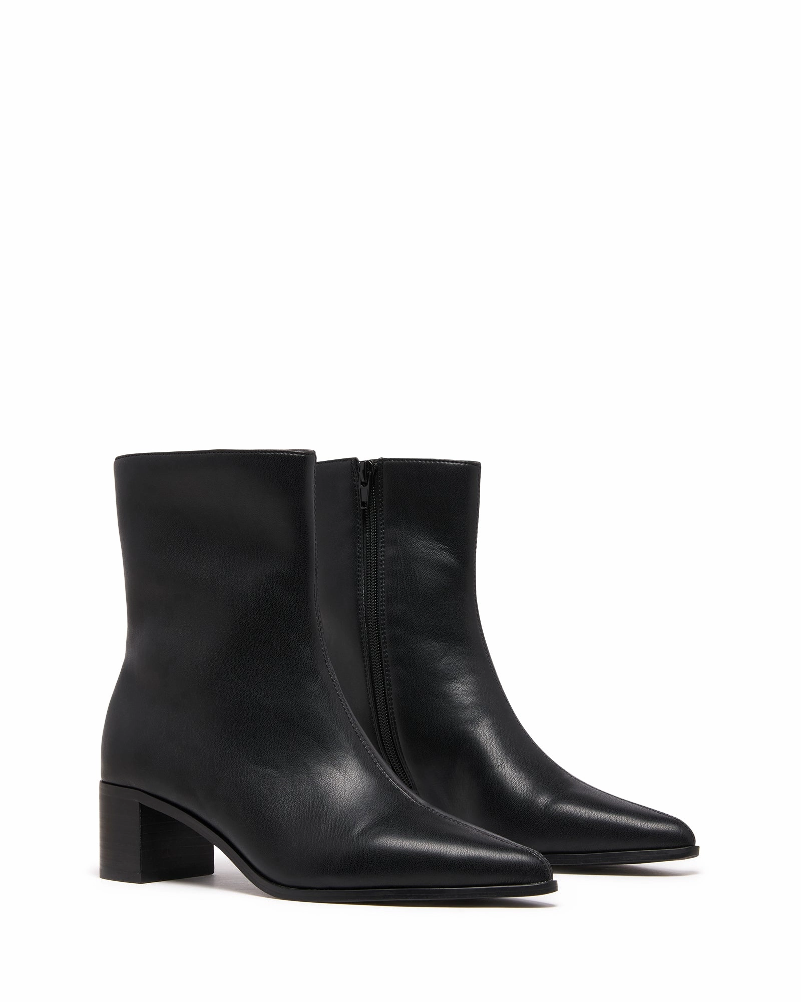 Paige Ankle Boot Black Smooth