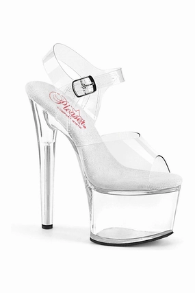 PASSION-708 Sandal | Clear Vinyl