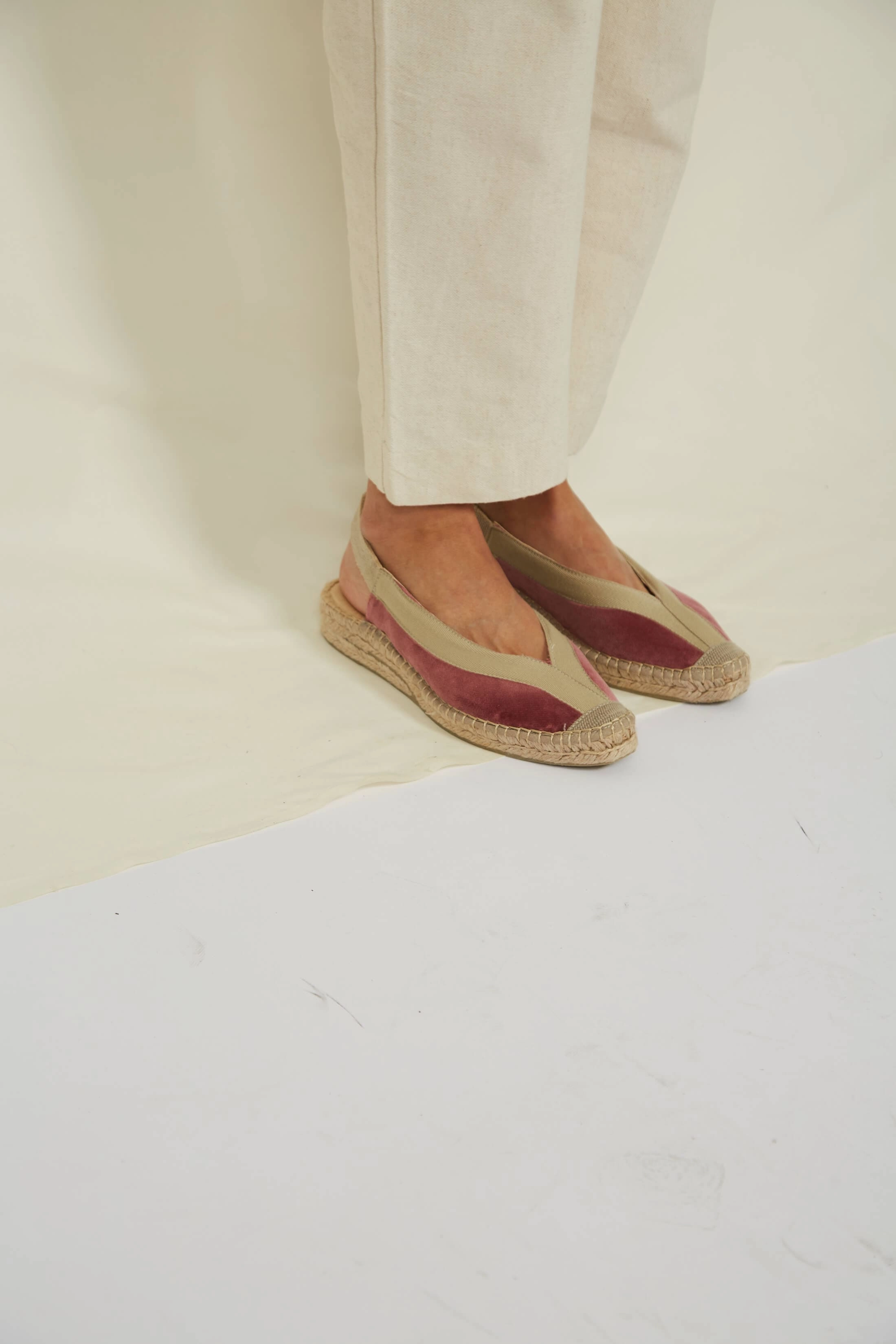 Pedraza Velvet Vegan Slingback Espadrille Sandals | Pink