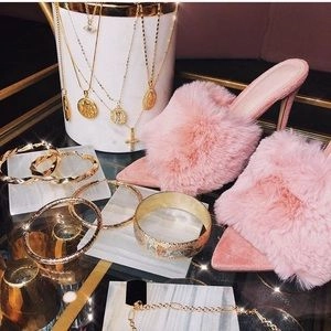 Penelope Fur Stiletto Mules