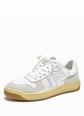 Picco Women's Sneaker Leather Lace-Up Flats Shoes