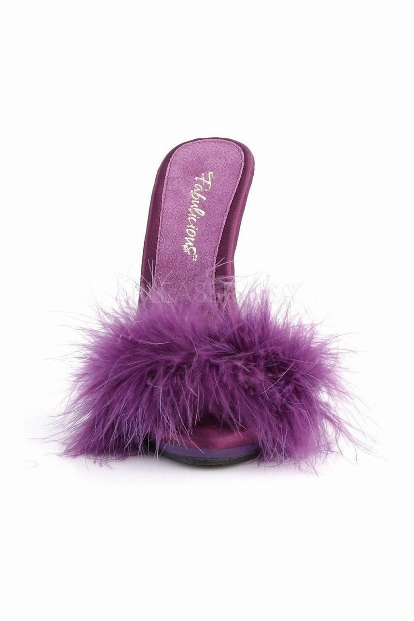 POISE-501F Slide | Purple Genuine Satin