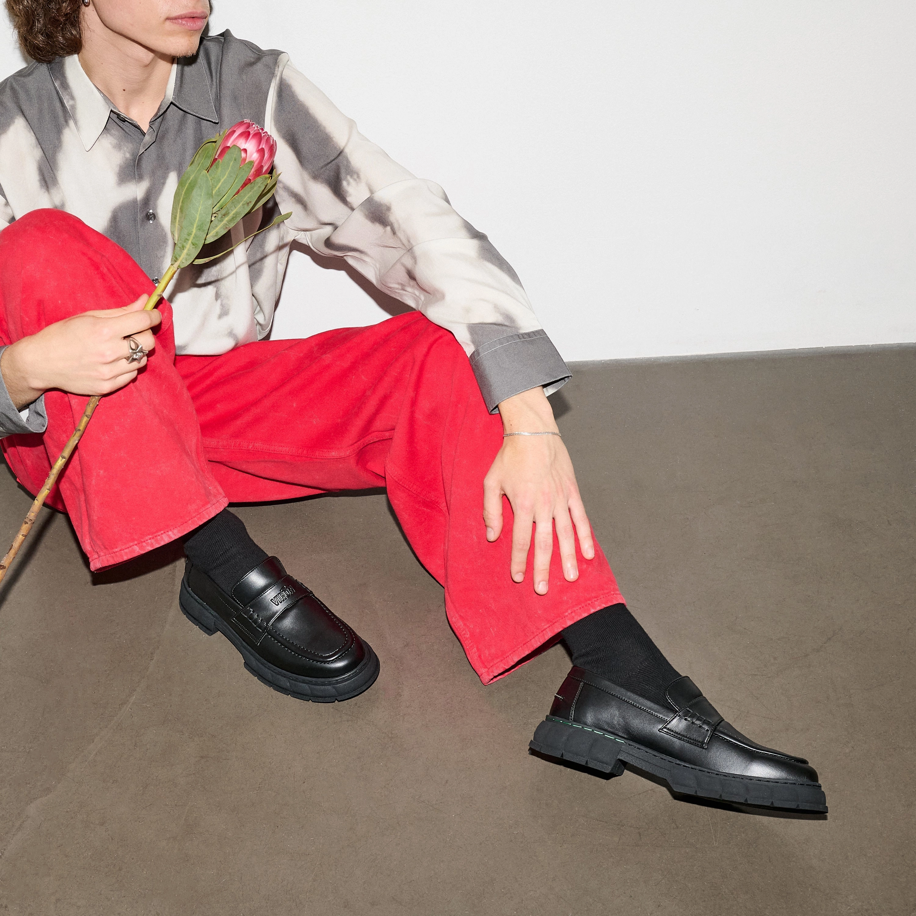 Progress Loafer in Black Apple Leather from Virn