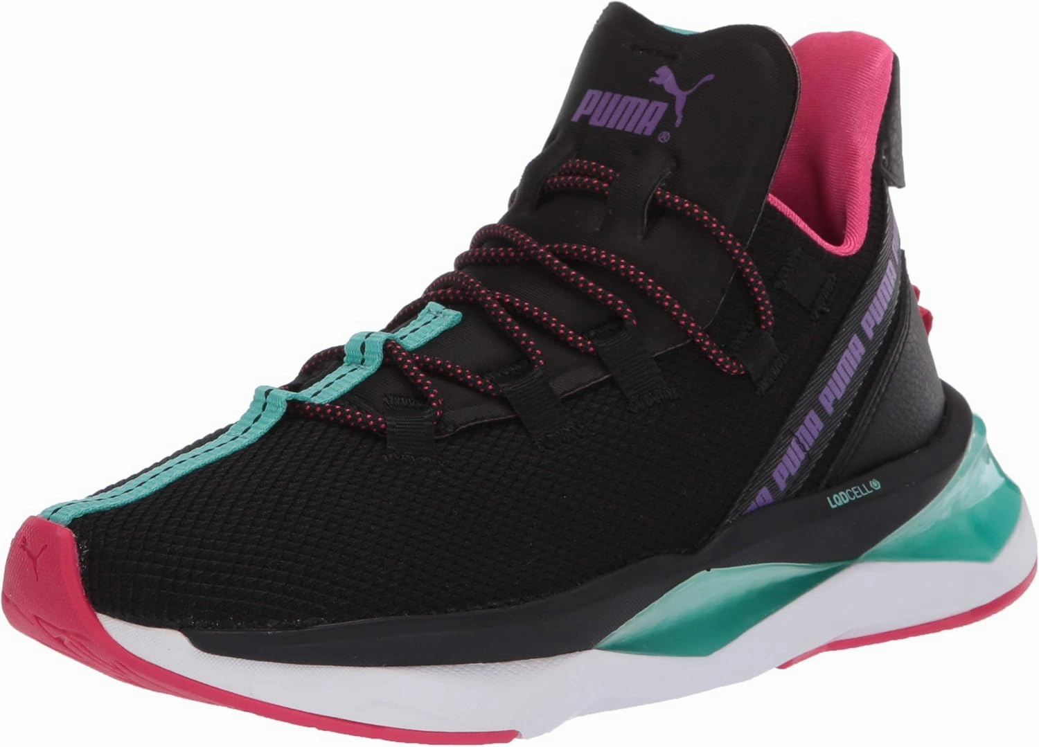 PUMA Women's LQDCell Shatter Sneaker,Black Blue,7