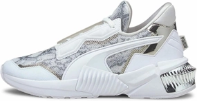 PUMA Women's Provoke XT Cross Trainer, Untmd White-Metallic Silver-Castlerock, 7