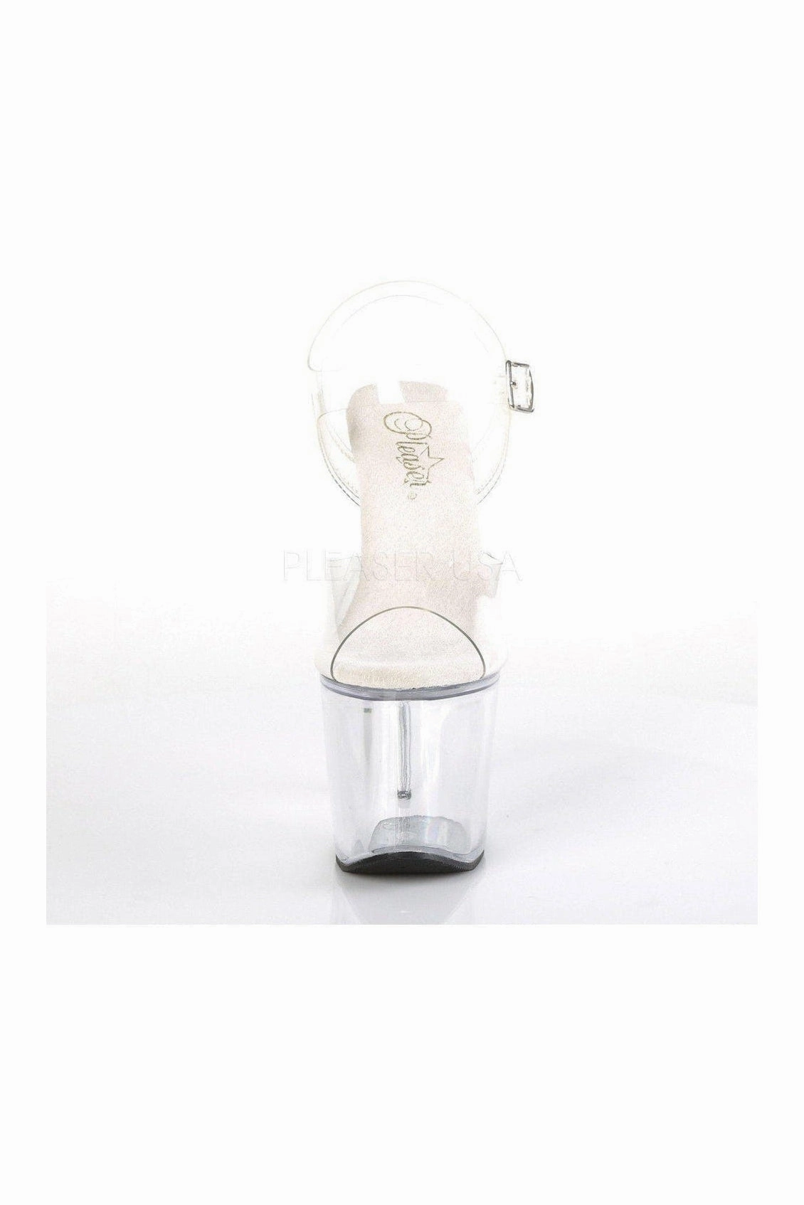 RADIANT-708 Platform Sandals | Clear Vinyl