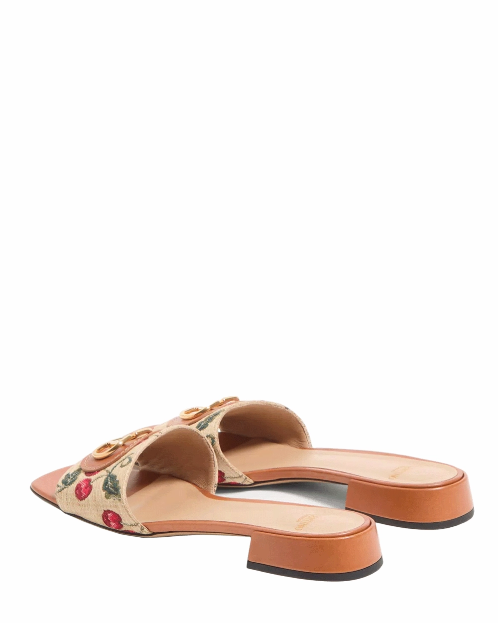 Raffia Jacquard Cherryfic Slide Sandal
