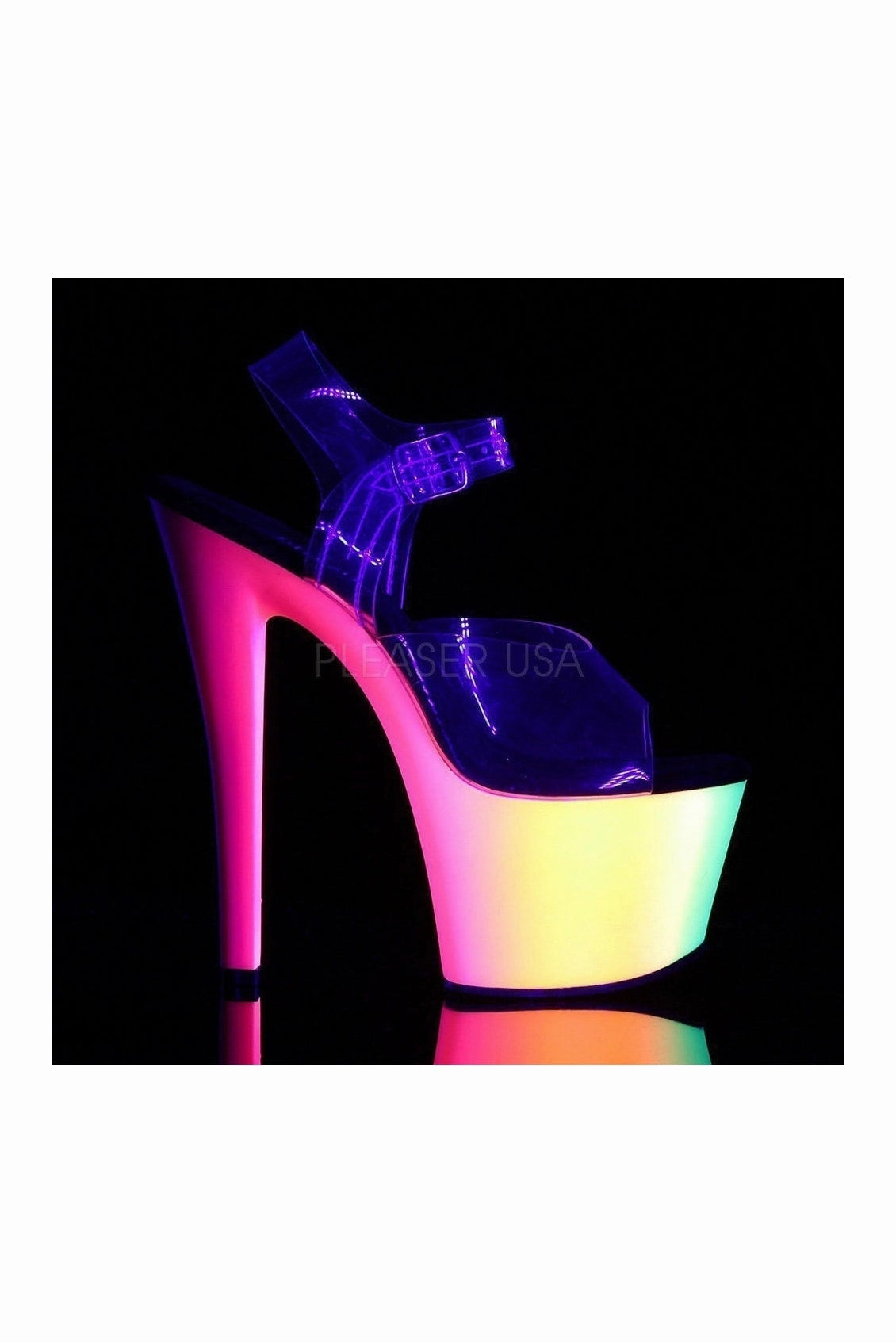 RAINBOW-308UV Platform Sandal  | Clear Vinyl