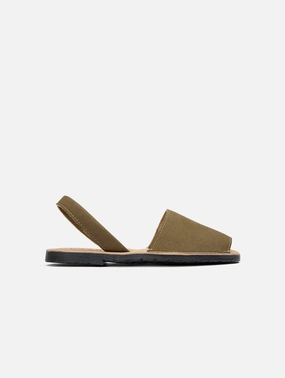Rambu Women's Vegan Suede Menorcan Sandals | Khaki