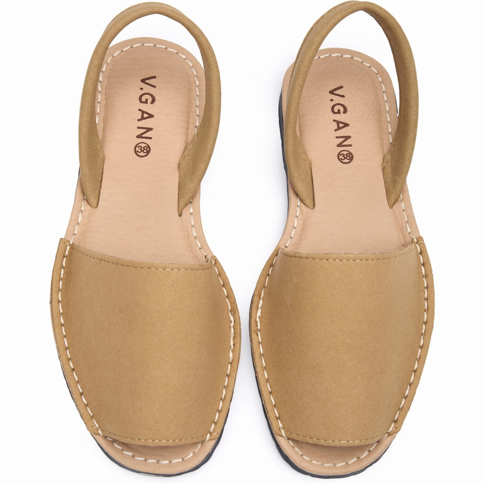 Rambu Women's Vegan Suede Menorcan Sandals | Taupe