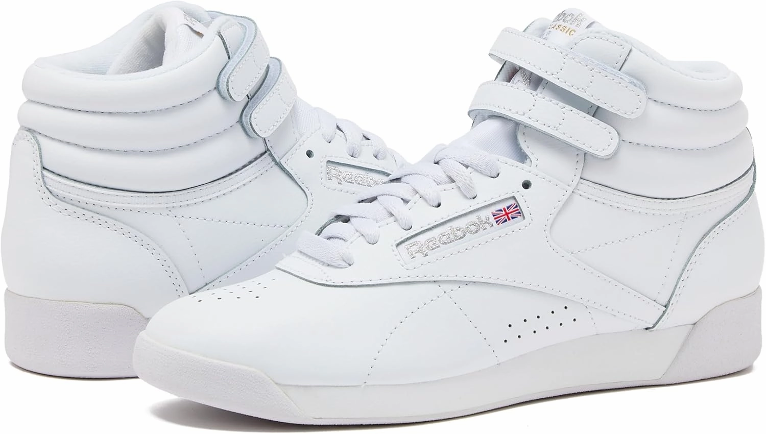 Reebok Women's Freestyle Hi High Top Sneakers for Women, Black or White Basketball and Tennis Shoes Womens Size 5-12