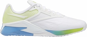 Reebok Women's Nano X2 Cloud White/Essential Blue/Acid Yellow 8.5 B