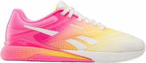 Reebok Women's Nano X5 Legacy Sneaker, Chalk/Atomic Pink/Golden Haze, 9.5