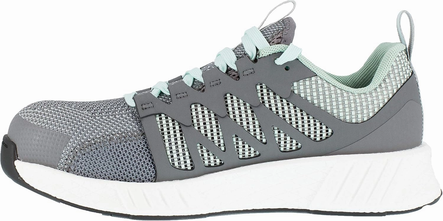 Reebok Women's Rb431 Fusion Flexweave Safety Composite Toe Athletic Work Shoe Black and Grey Industrial