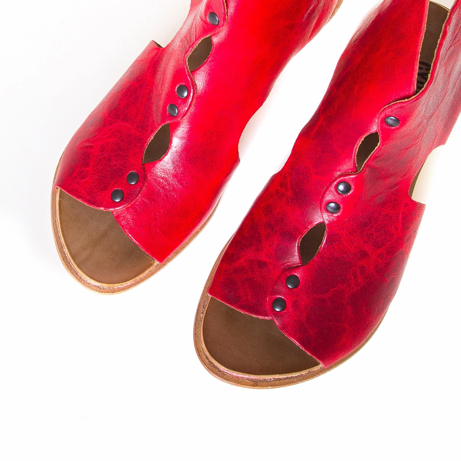 Research Women's Heeled Leather Sandal