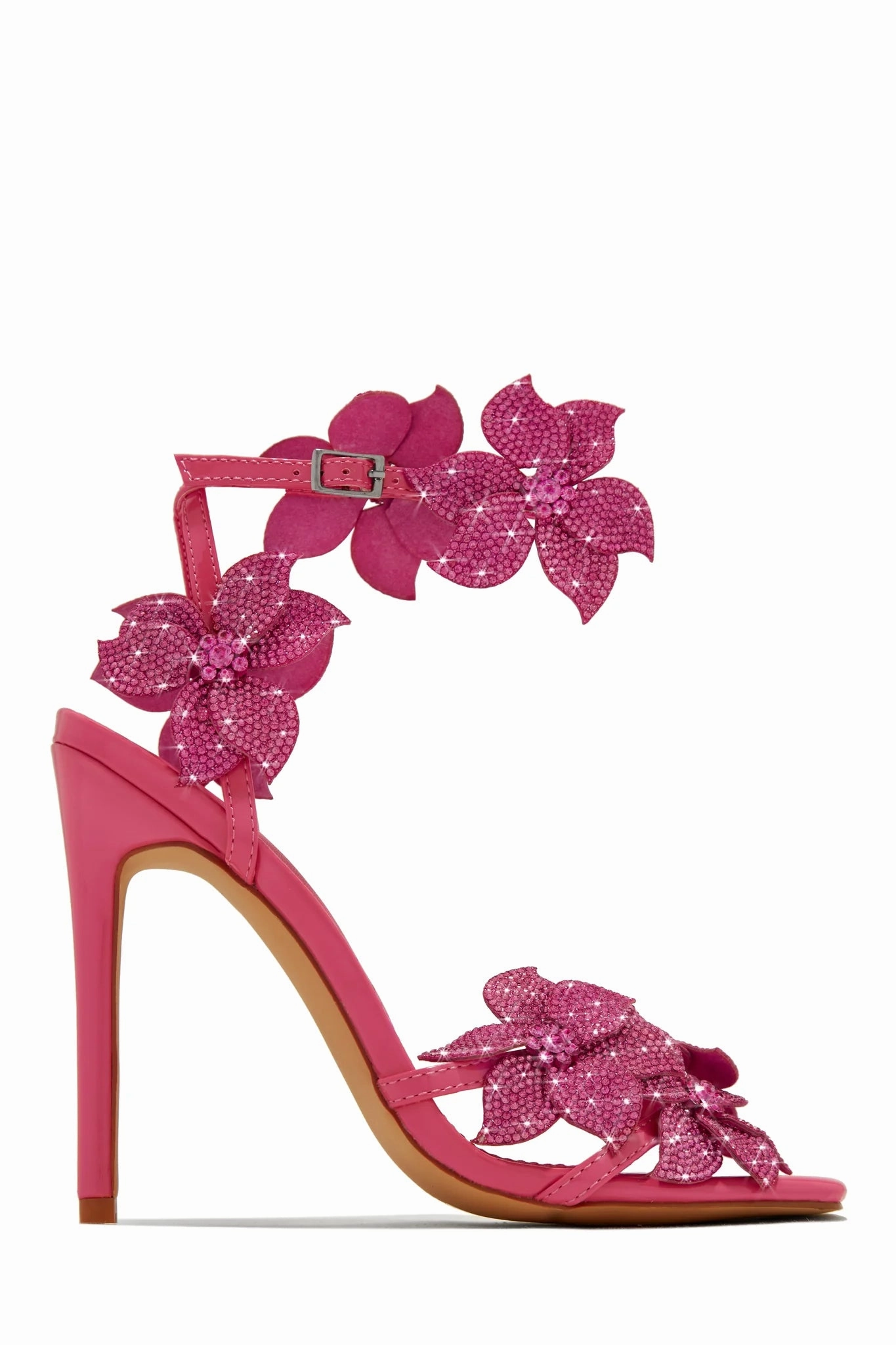 Romi Flower Heels-Pink