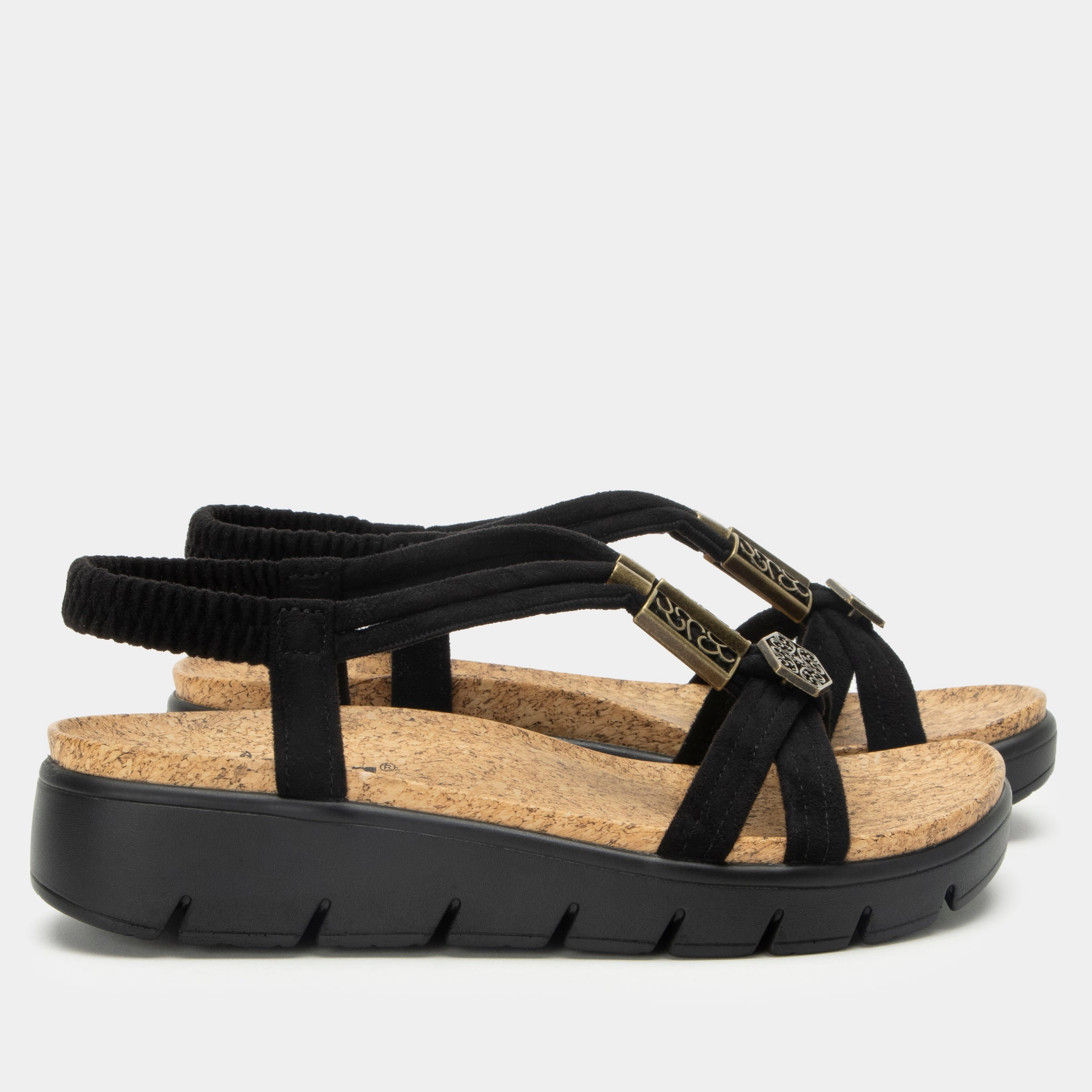 Roz Casual Black Sandal