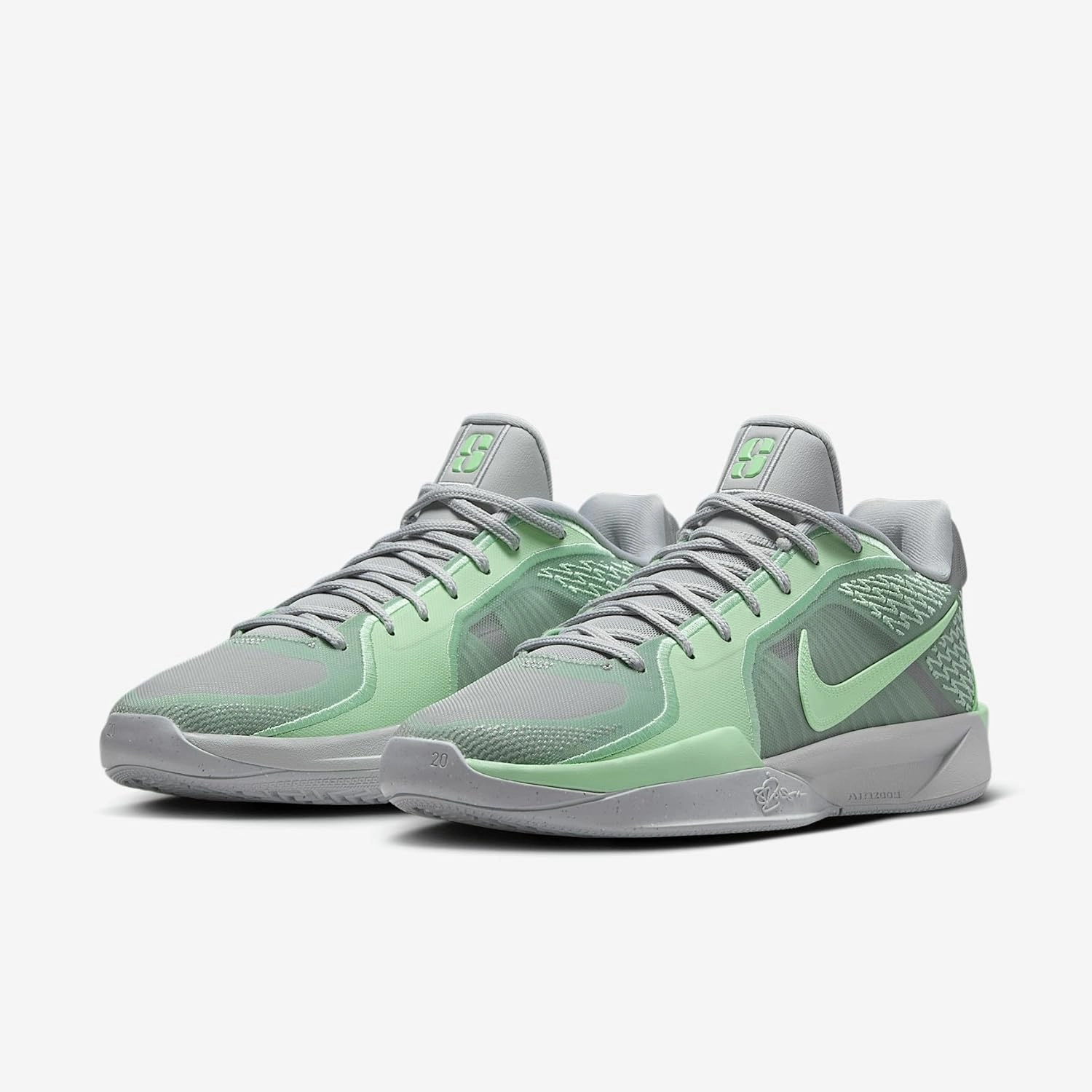 Sabrina 2 "Traditions Basketball Shoes (FQ2174-004, Light Smoke Grey/Fresh Mint/Vapor Green)
