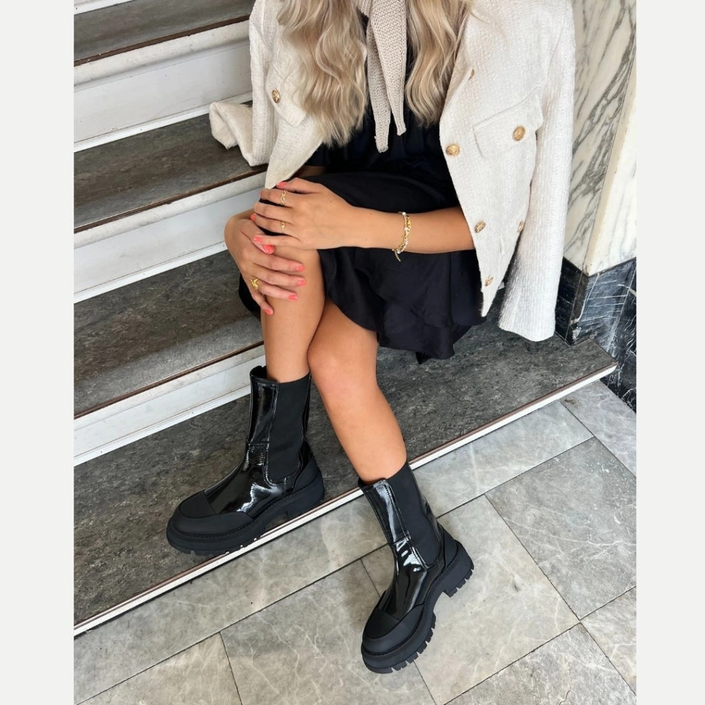 SALLY GIRL PATENT - BLACK PATENT
