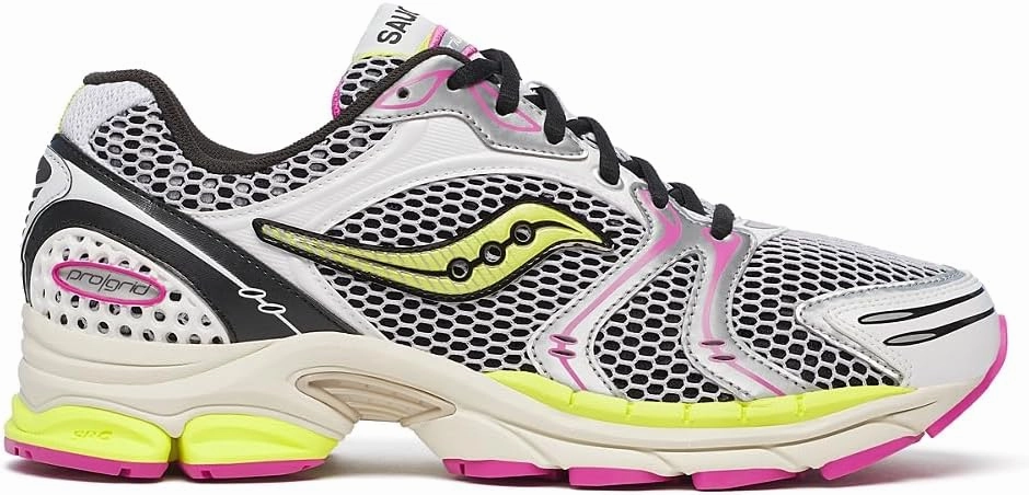 Saucony ProGrid Triumph 4 Shoes - White/Fluo