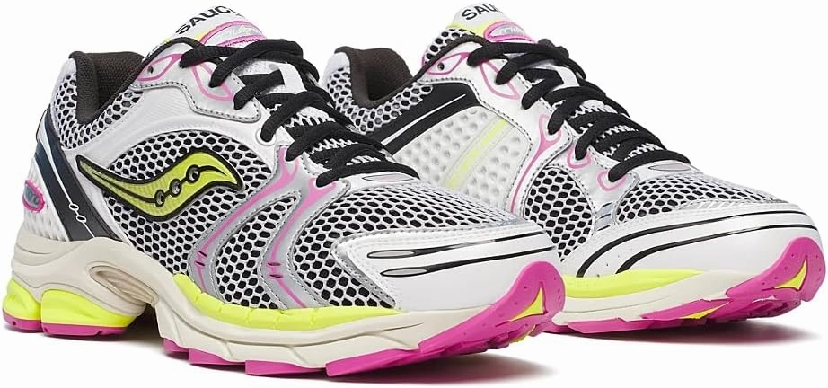 Saucony ProGrid Triumph 4 Shoes - White/Fluo