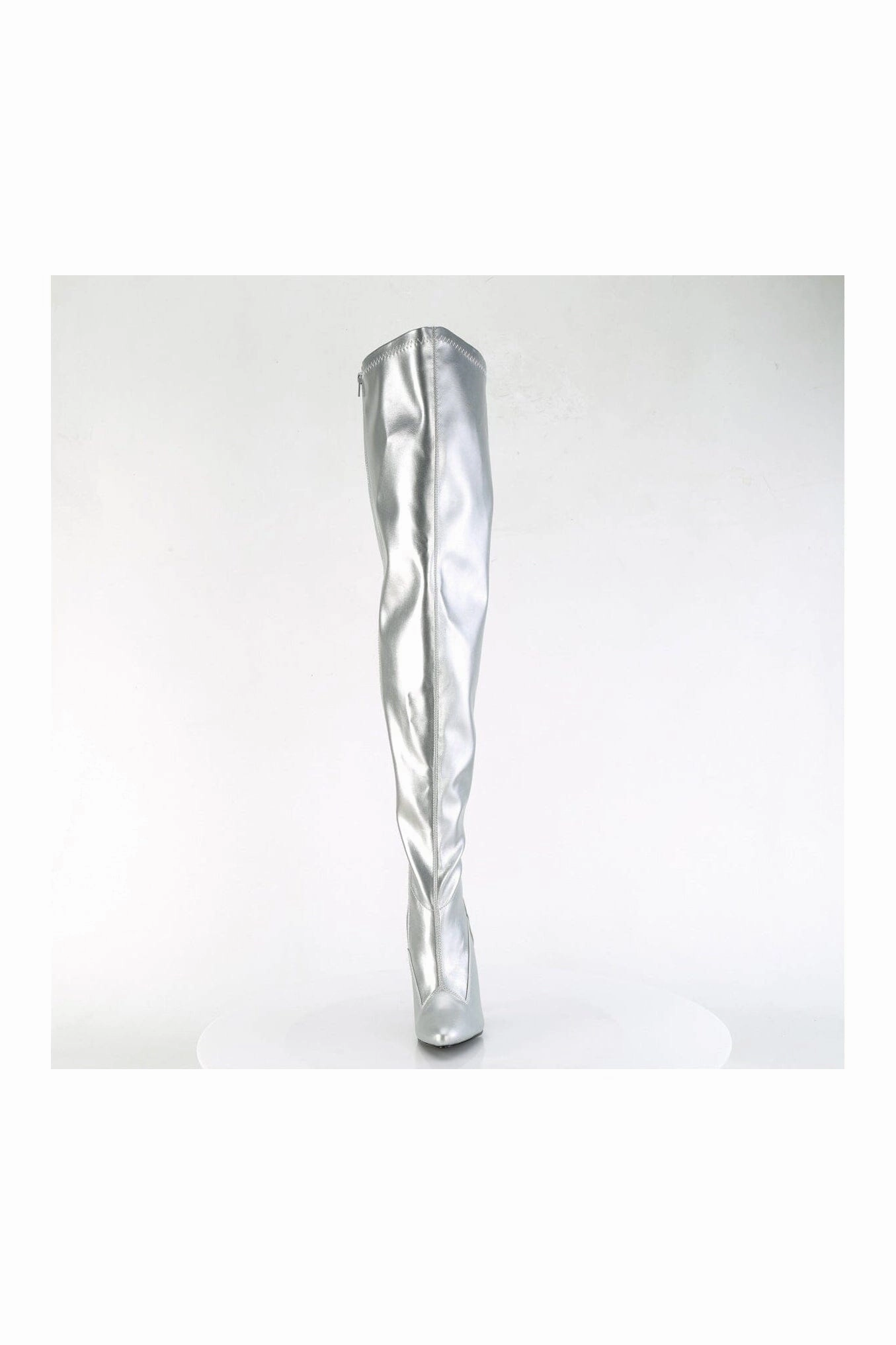 SEDUCE-3000WC Silver Patent Thigh Boot