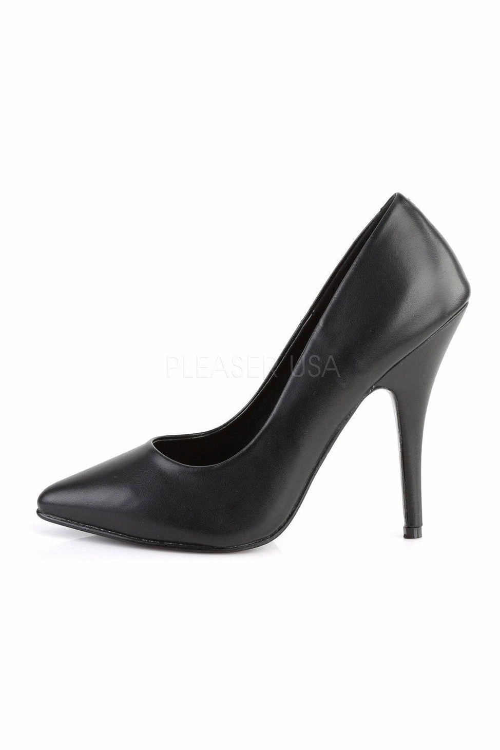 SEDUCE-420 Pump  | Black Faux Leather