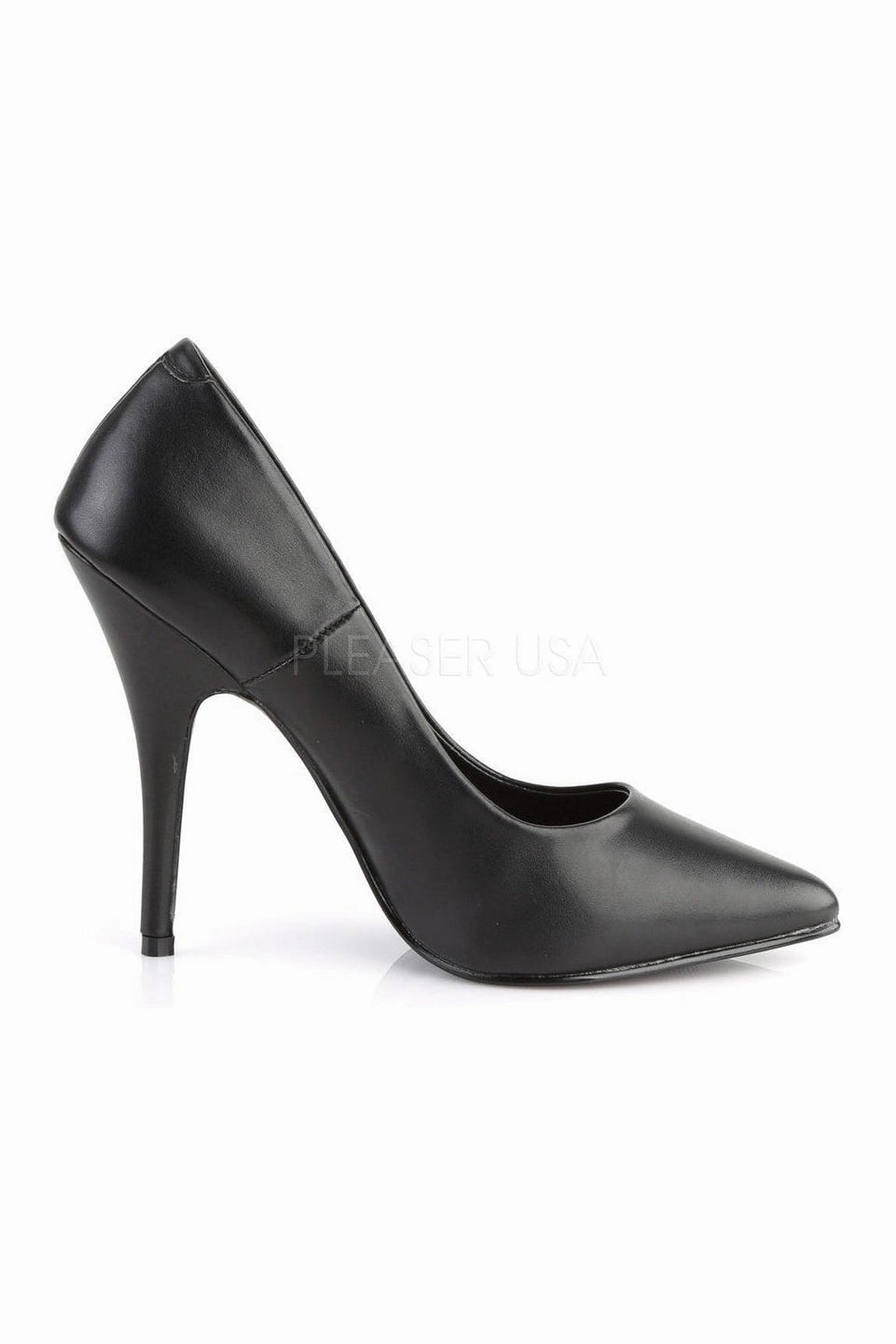 SEDUCE-420 Pump  | Black Faux Leather