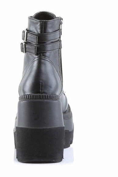 SHAKER-52 Ankle Boot | Black Faux Leather