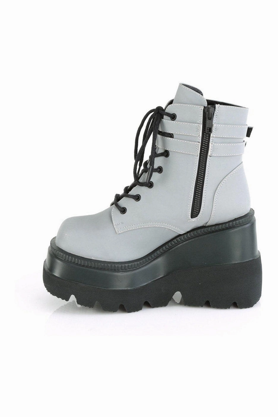 SHAKER-52 Ankle Boot | Grey Faux Leather