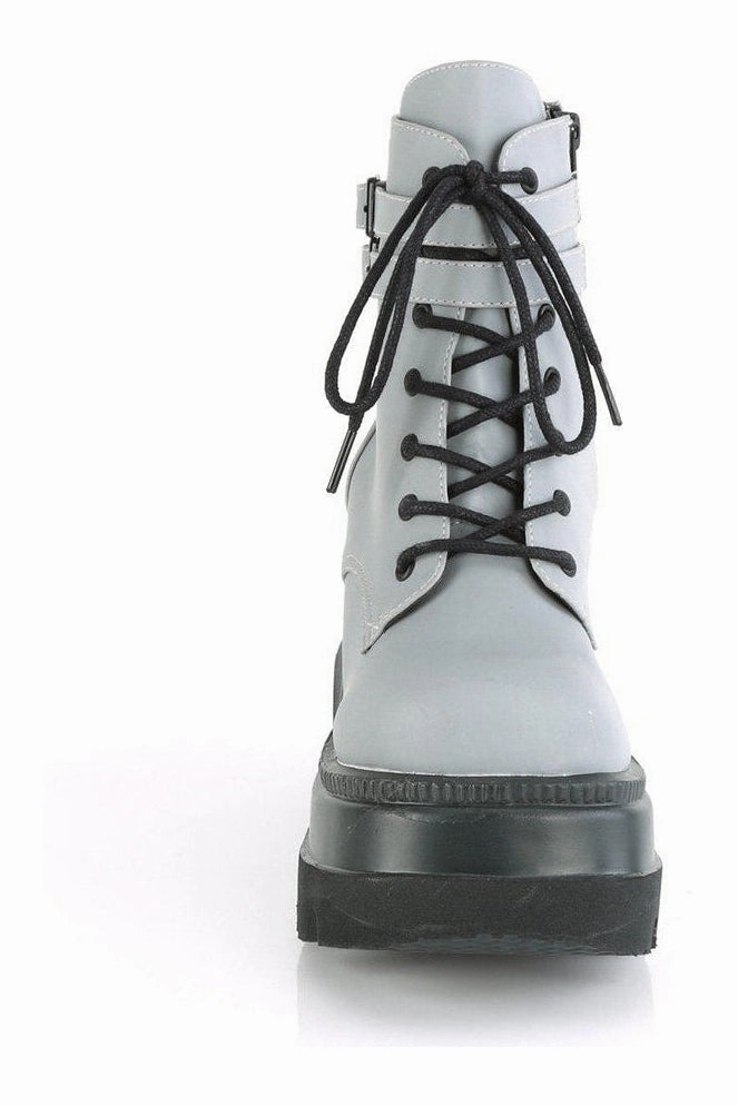 SHAKER-52 Ankle Boot | Grey Faux Leather