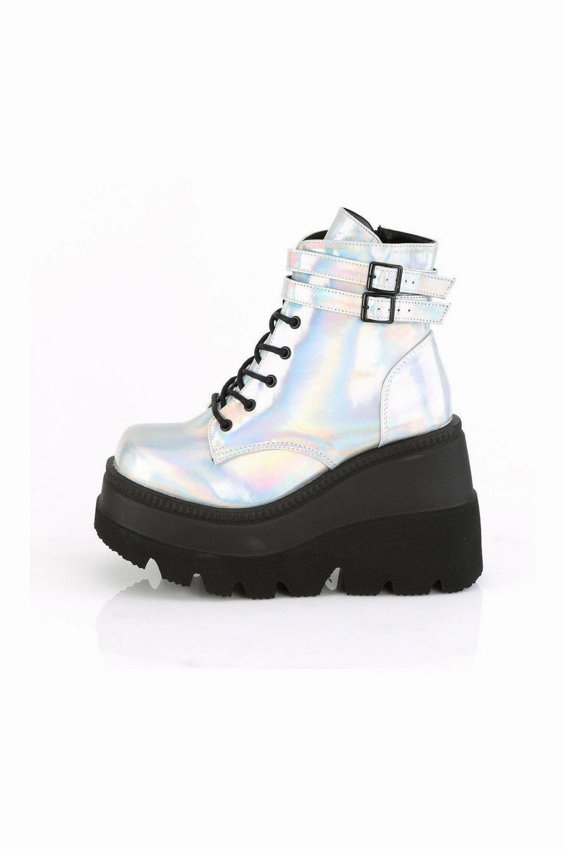 SHAKER-52 Ankle Boot | Hologram Faux Leather