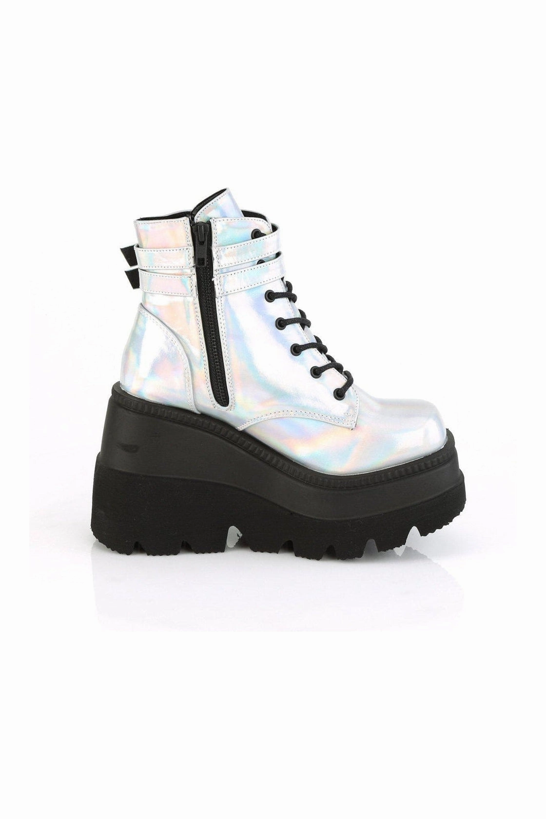 SHAKER-52 Ankle Boot | Hologram Faux Leather