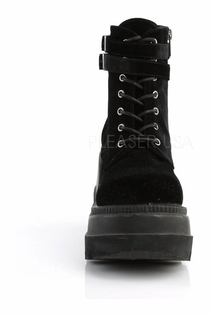 SHAKER-52 Demonia Wedge | Black Velvet