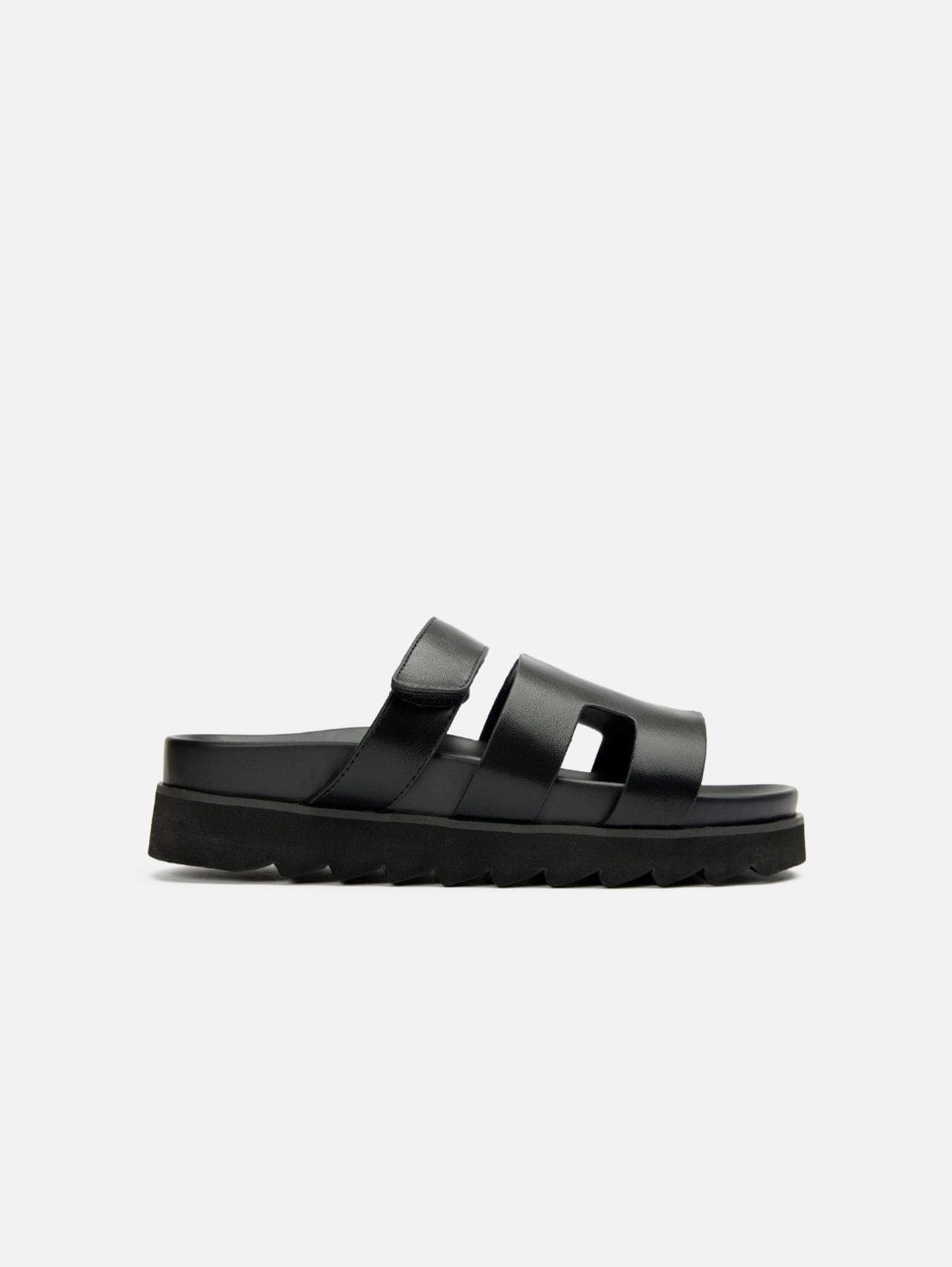 Shea Women's Vegan Leather Slide Sandals | Black