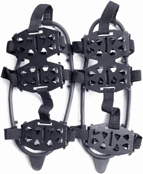 Shoe Boot Cleats Snow Ice Traction Shoe 24Tooth Snow Antislip Crampons Black M Size Shoe Cover 1 Pair