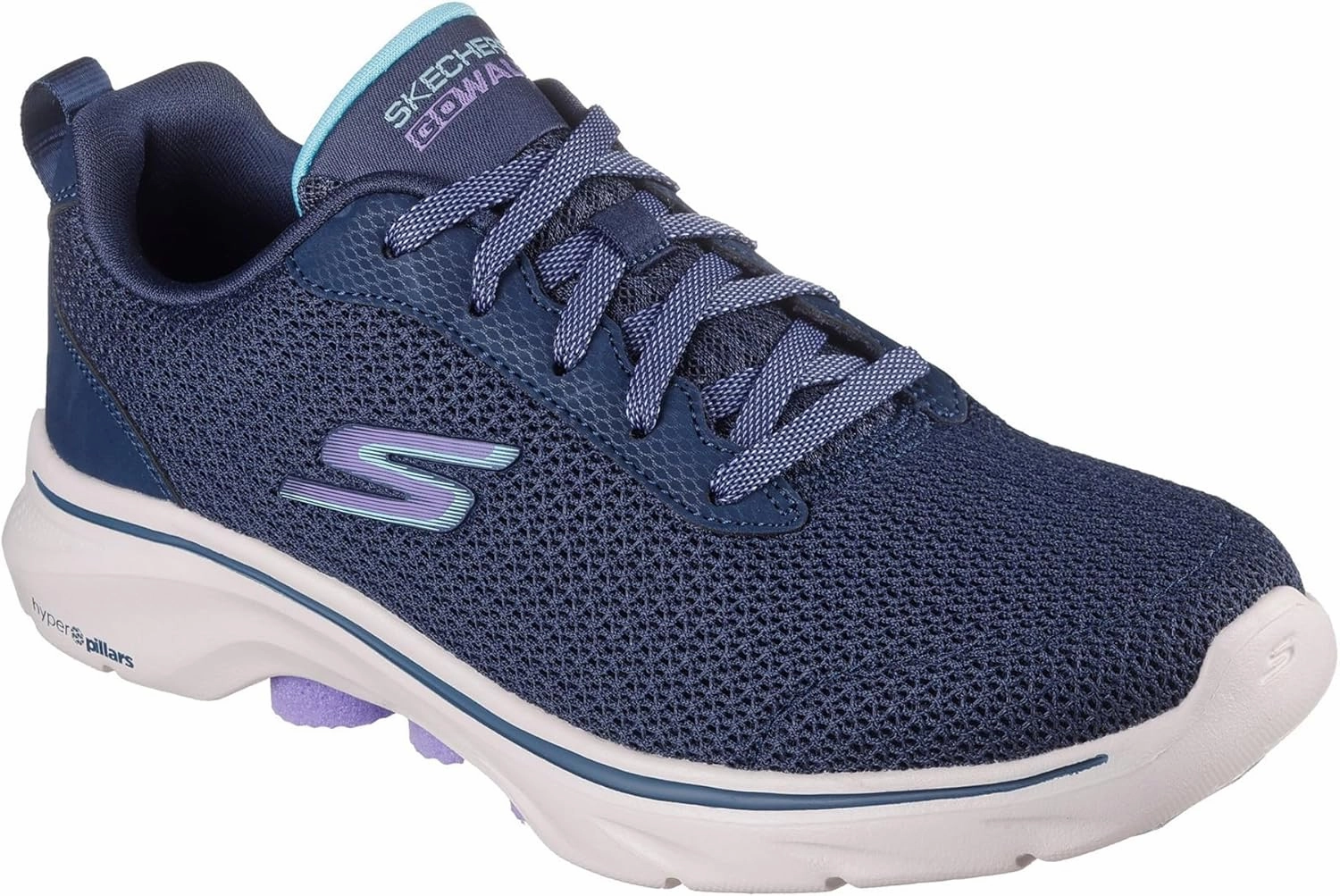 Skechers Athletic Mesh Lace Up Slip On Runners Womens