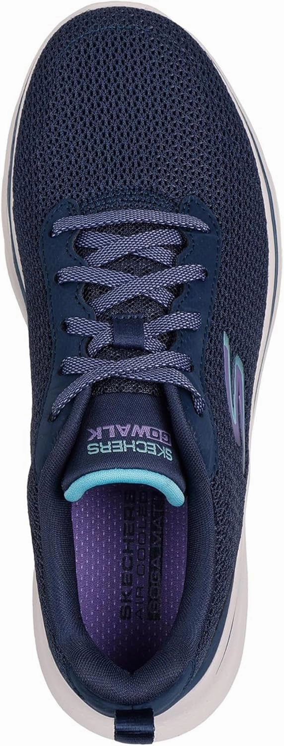 Skechers Athletic Mesh Lace Up Slip On Runners Womens