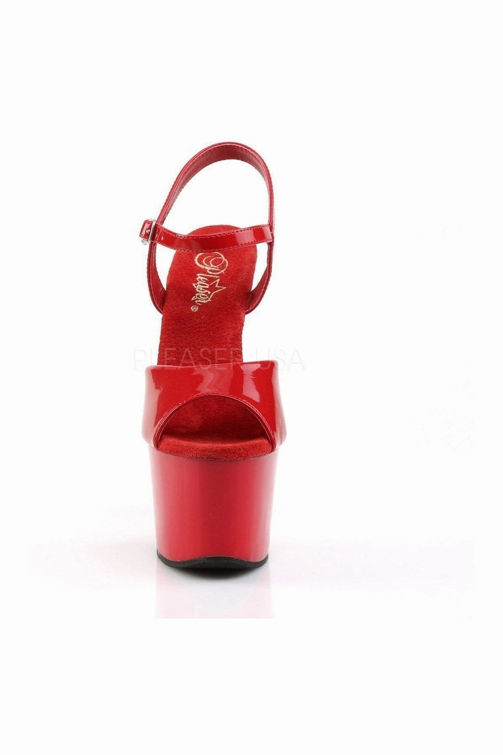 SKY-309 Platform Sandal  | Red Patent