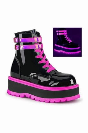SLACKER-52 Ankle Boot | Black Patent