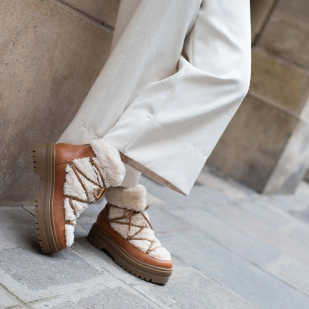 SNOW BY SNOW 22 LOW - COGNAC OFF-WHITE