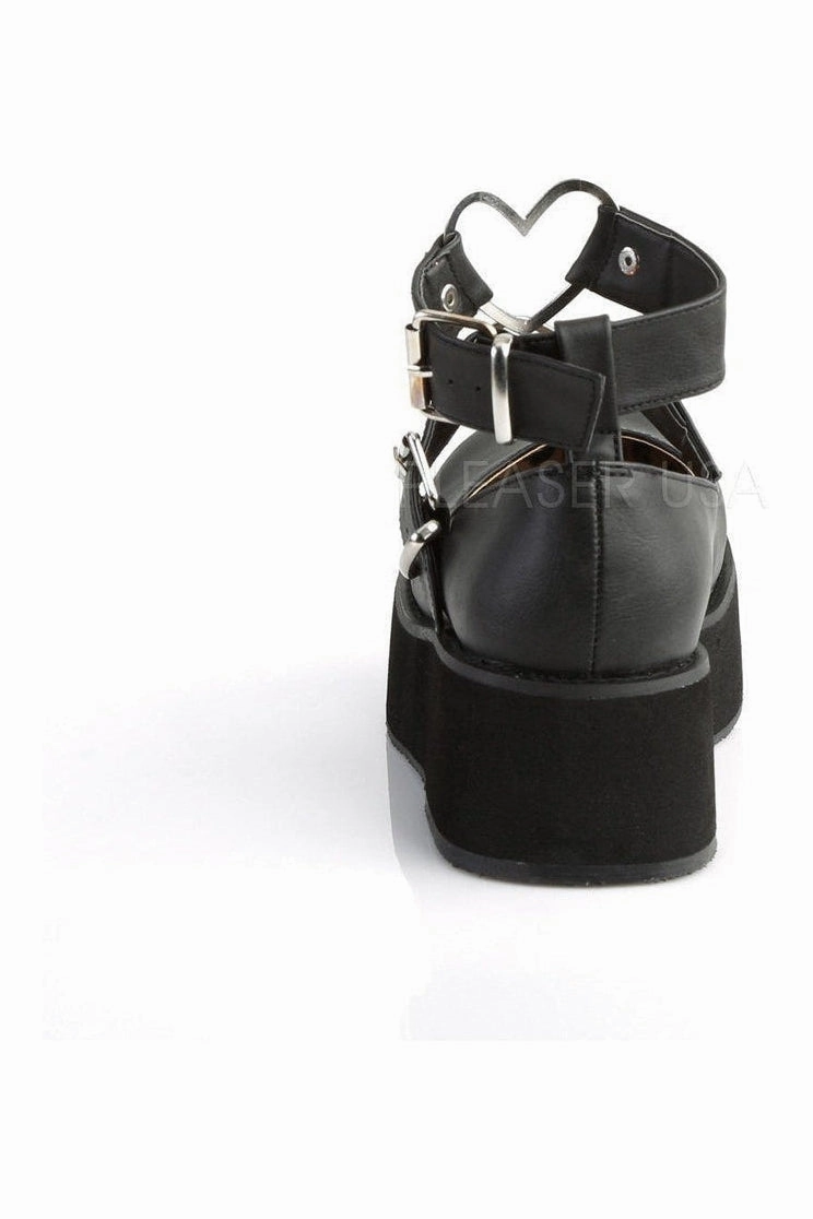 SPRITE-02 Demonia Mary Jane | Black Faux Leather